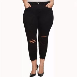 Levi's Black Wedgie Skinny Jeans Plus Distressed